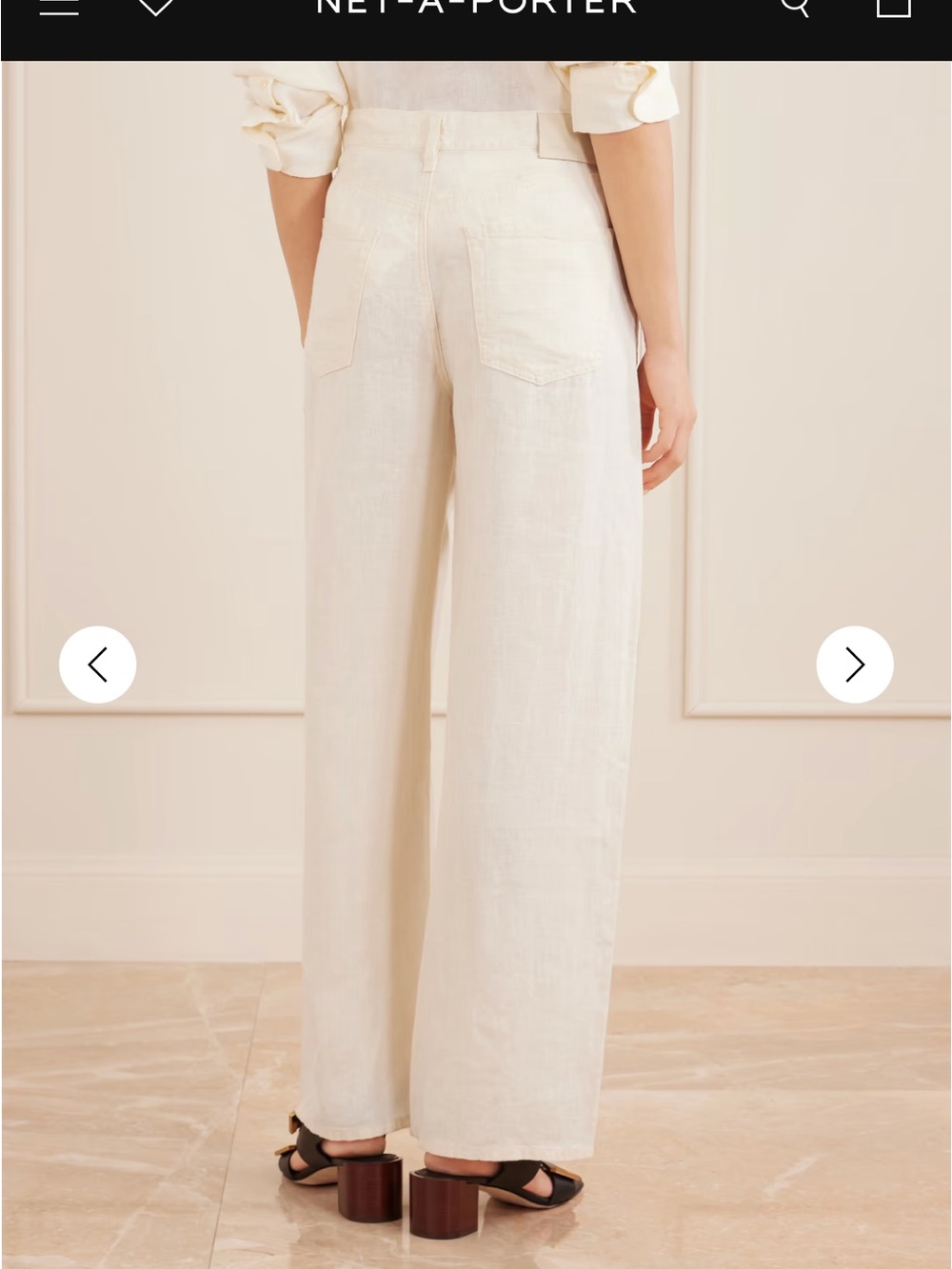 Citizens Of Humanity Brynn Wide-Leg Linen Trousers in Natural Cream